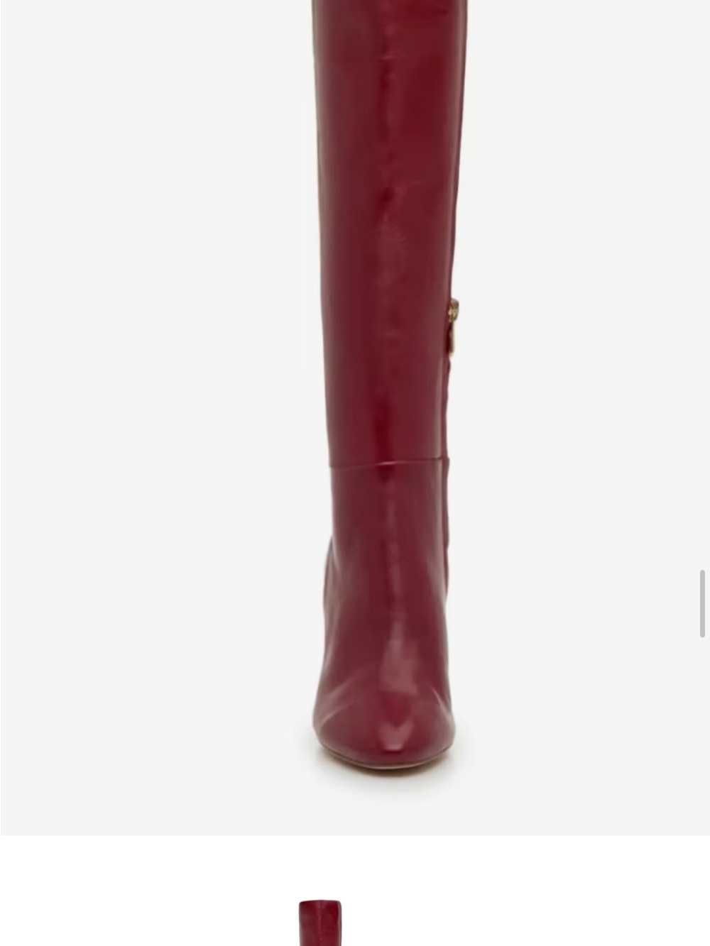 Sam Edelman Women's Burgundy Over-the-Knee Block Heel Boots - Picture 2 of 2